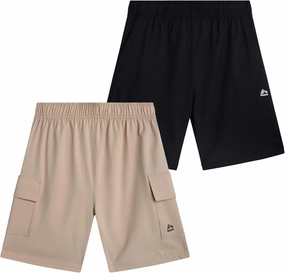 RBX Boys' Athletic Shorts - 2 Pack Active Performance Woven Shorts for Kids - Basketball Activewear Shorts for Boys (8-16)