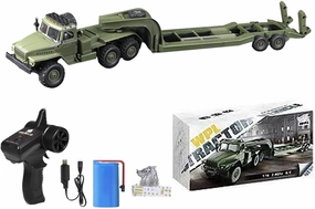 RC Semi Truck, 2.4Ghz 6WD Remote Control Army Truck Trailer, 41.3 Inch Large Size RC Car Toy, 1/16 Scale Tractor, Remote Control Electric Transport Vehicle Toy car for boy Gifts