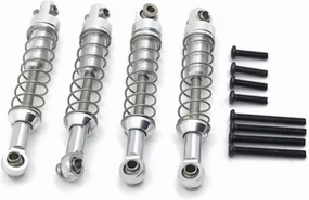 Rc Shock Absorber For MN D90 D91 D96 For MN98 99S Metal Shock Absorber Remote Control Car Tracked Vehicle Off-road Vehicle Parts And Accessories Replacement(Silver)