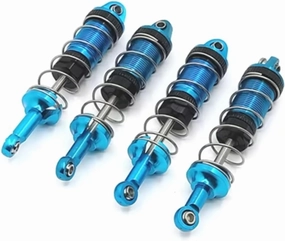 Rc Shock Absorber For MN For MN128 MN86 MN86S MN86K MN86KS G500 1/12 4pcs Metal Oil Shock Absorber Damper RC Car Parts Accessories Upgrade Replacement Use(Blue)
