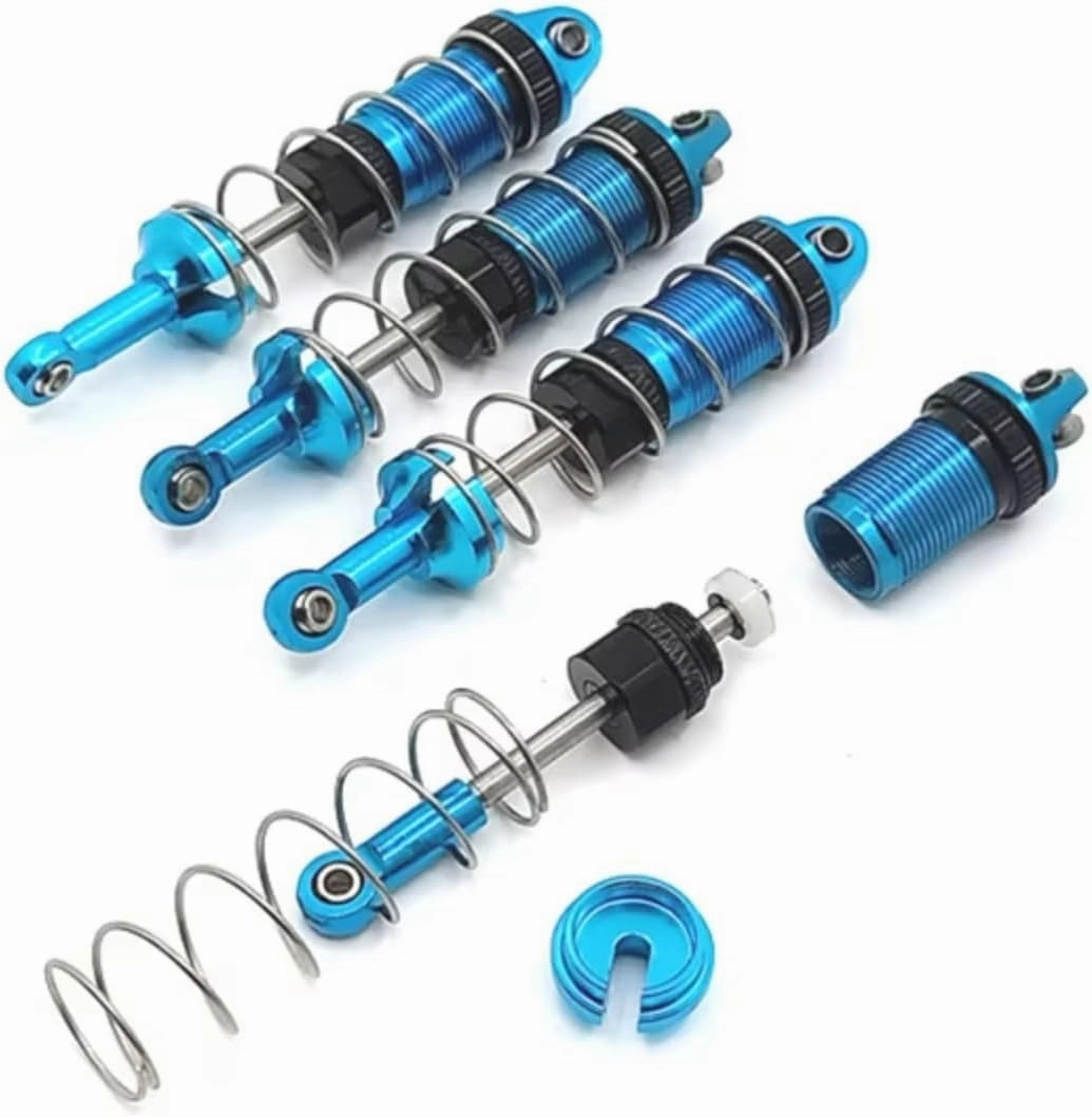 Rc Shock Absorber For MN For MN128 MN86 MN86S MN86K MN86KS G500 1/12 4pcs Metal Oil Shock Absorber Damper RC Car Parts Accessories Upgrade Replacement Use(Blue)