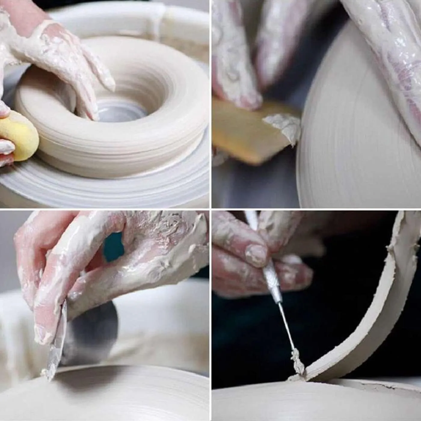 ReArt Natural Air-Dry Clay, for Sculpting, Wheel Throwing, Hand Building, All-Purpose Modeling Clay 10lbs for Sculpting (White 10LBs)