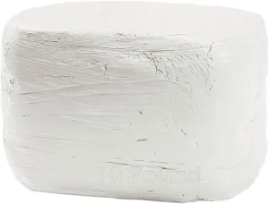 ReArt Natural Air-Dry Clay, for Sculpting, Wheel Throwing, Hand Building, All-Purpose Modeling Clay 10lbs for Sculpting (White 10LBs)