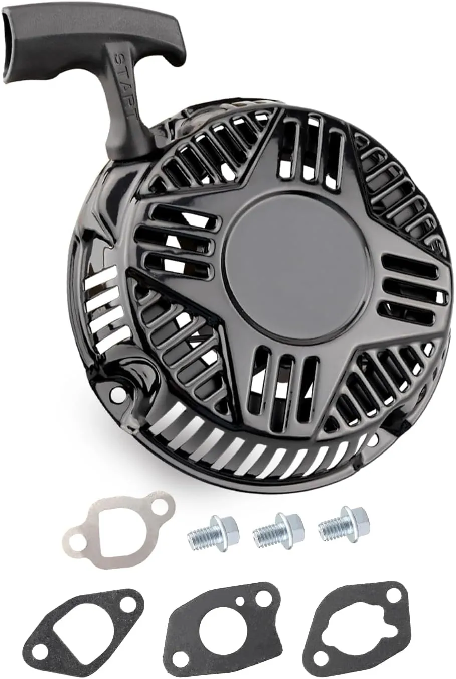 Recoil Starter Assembly Fit for Westinghouse 212cc Engine WPX2700 WPX3200 WPX3400 WPX3600 Pressure Washer, Fit for DuroStar 208cc 224cc DS4000S Generator with Bolt Gasket
