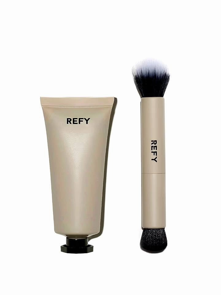 REFY BODY GLOW   DUO BRUSH - Lightweight body glow moisturizer and brush