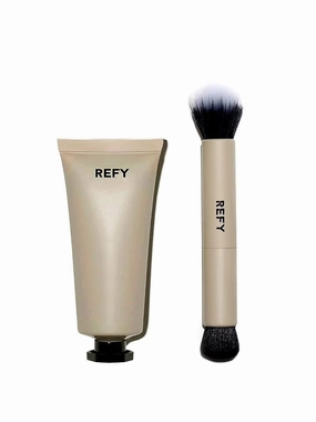 REFY BODY GLOW   DUO BRUSH - Lightweight body glow moisturizer and brush
