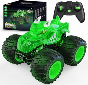 Remote Control Car, 2.4GHz Monster Trucks Toys with Light Spray, Birthday Gift for Kids 3 4 5 6 7 8, All Terrain RC Cars, Toddler Toys for Boys Girls 3  Year Old