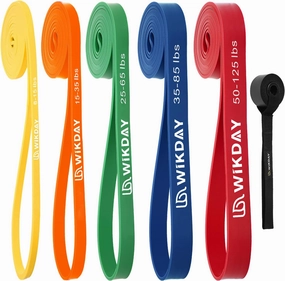 Resistance Bands, Pull Up Bands, Workout Bands for Exercise, Thick Heavy Resistance Band Set with Door Anchor, Elastic Bands for Body Stretching, Crossfit Training at Home/Gym Men & Women Women
