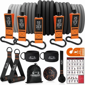 Resistance Bands with Handles - Heavy Duty Fitness Bands for Men & Women - Strength & Muscle Training, Yoga, Home Gym Equipment