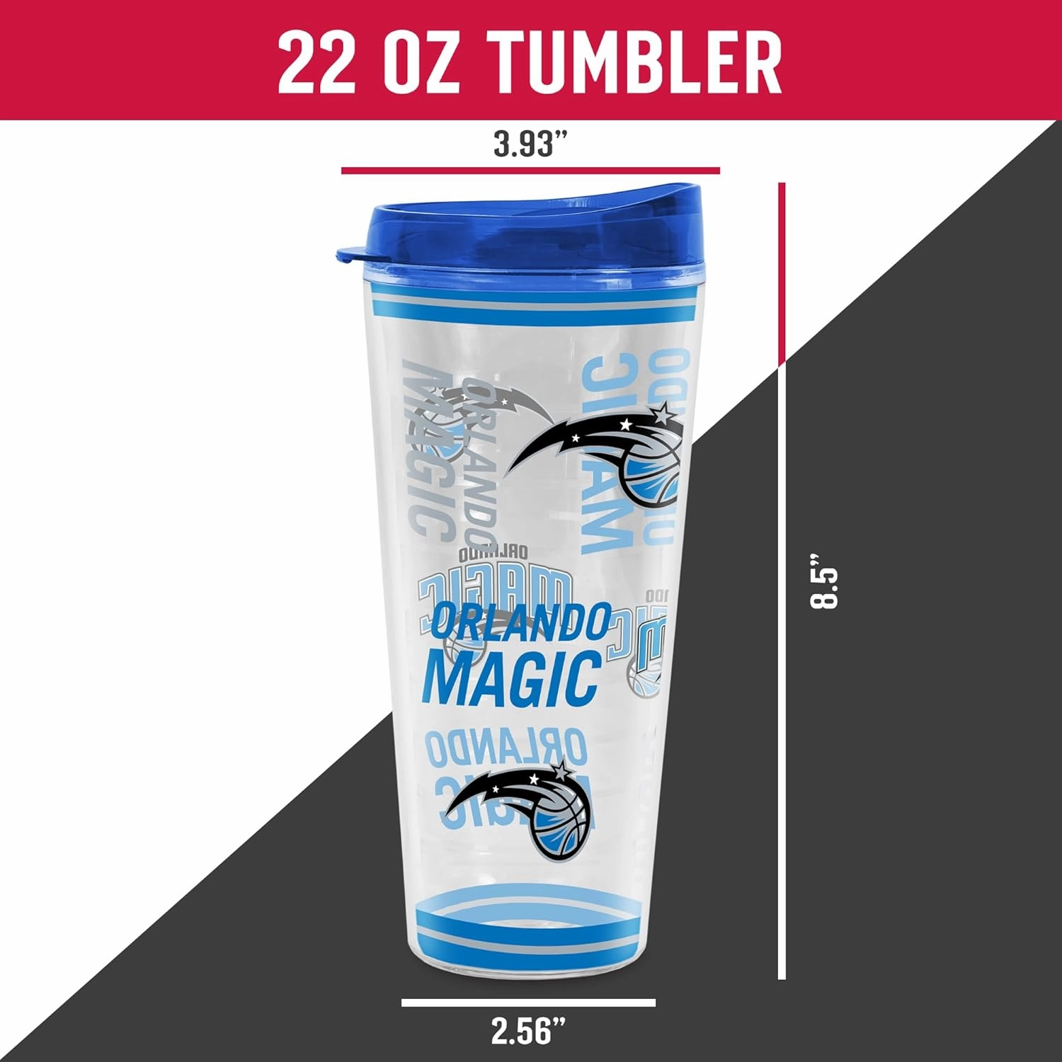 Rico Industries NBA Basketball Mayhem Double Wall 20oz Tritan Tumbler