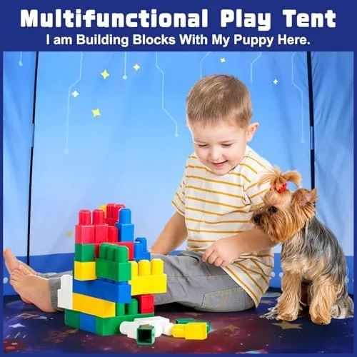 Rocket Ship Space Pop Up Play Tent for Kids-Astronaut Pretend Playhouse Gift for 3-5 6 7 Year Old Girls Boys Toddlers, Foldable Birthday Gifts Kids Tent Toys Indoor Outdoor Kids Play Tent
