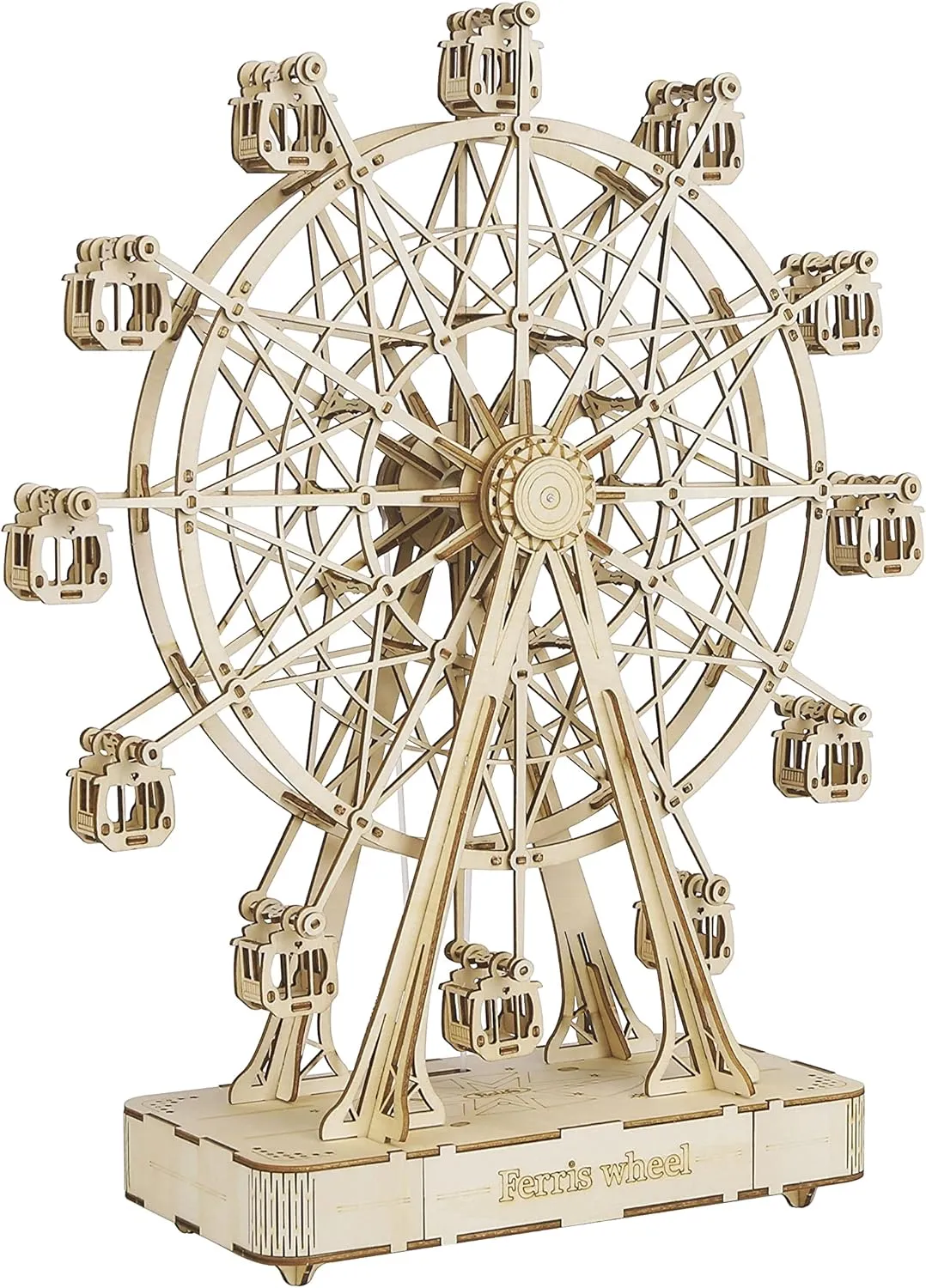 Rolife 3D Wooden Puzzle for Adults,Mechanical DIY Crafts Kits for Kids,Ferris Wheels Music Model Kits to Build,Brain Teaser Puzzles for Boys and Girls
