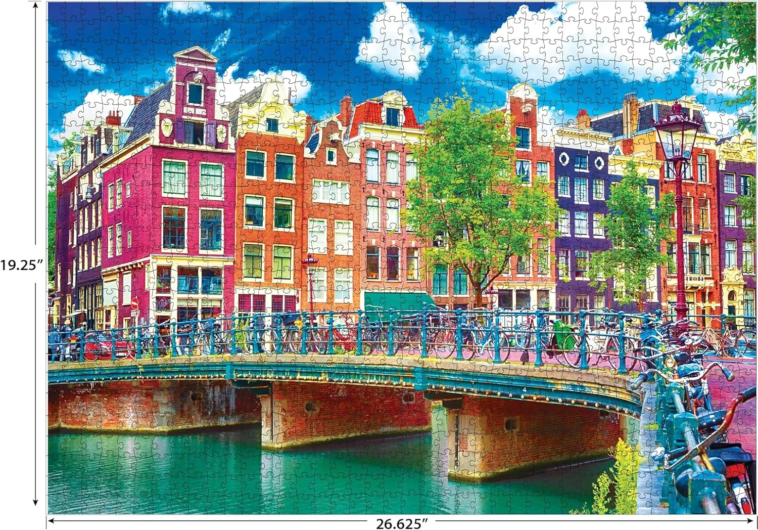 RoseArt - Kodak Premium - Colorful Waterfront Buildings, Amsterdam - 1000 Piece Jigsaw Puzzle for Adults