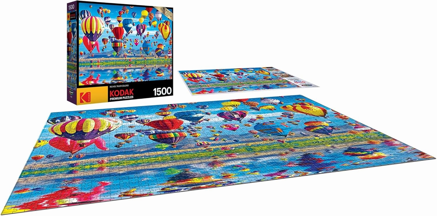 RoseArt - Kodak Premium - Balloon Reflections - 1500 Piece Jigsaw Puzzle for Adults