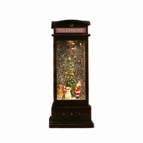 Rotating Christmas Tree Music Box Christmas Eve Crystal Ball Floating Snowflake Shining Toy Ornaments Table Decoration