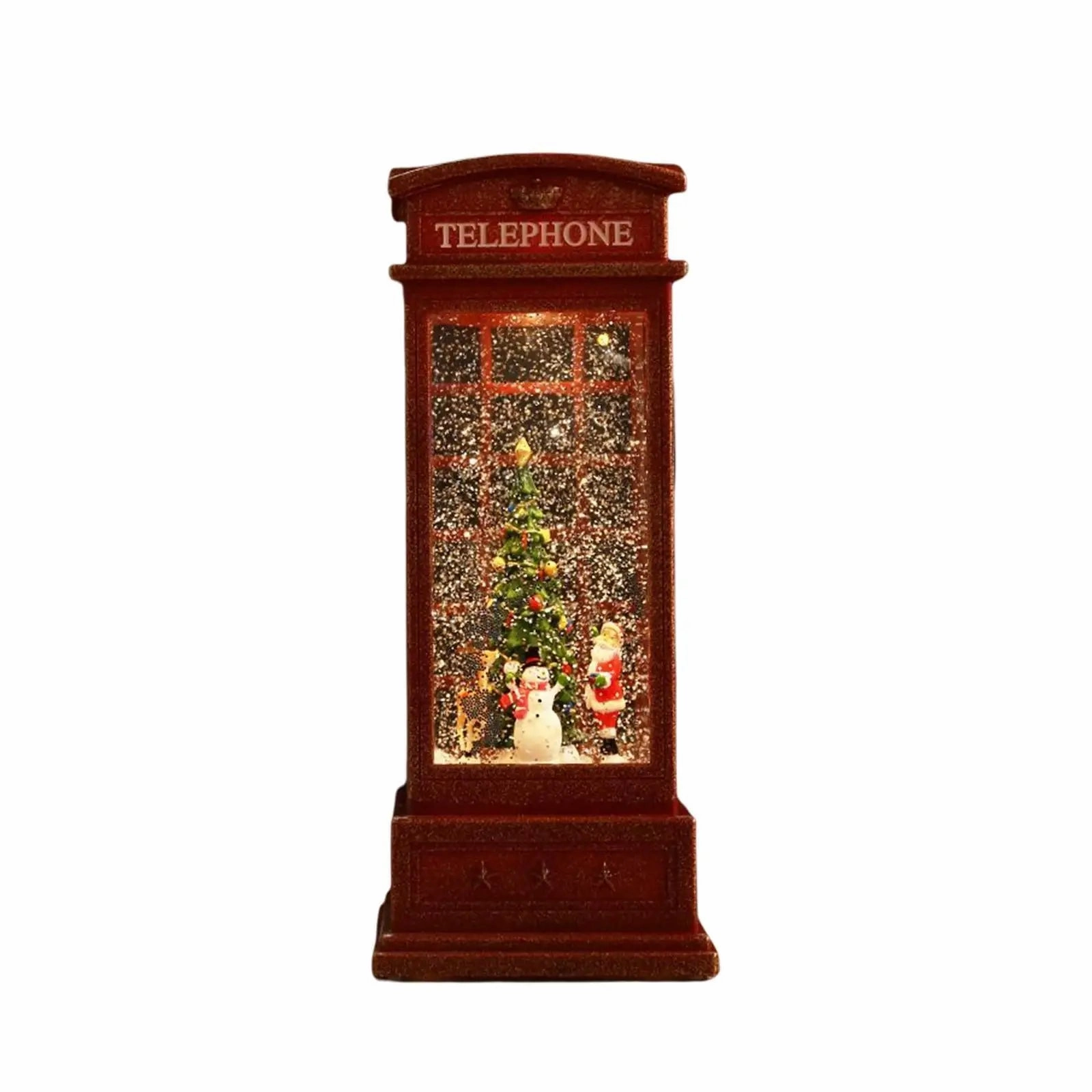 Rotating Christmas Tree Music Box Christmas Eve Crystal Ball Floating Snowflake Shining Toy Ornaments Table Decoration
