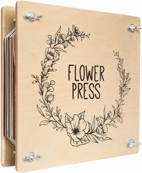 Rubys Collection Wooden Flower Press Kit - Preservation for Adults & Kids. Press Art & Wedding Preserve With Drying Book