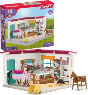 Schleich Horse Club — Horse Shop, 67 Piece Tack Shop Horse Play Set with Horses and Riders, Farm Play Set for Children Ages 5 