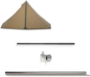 Seek Outside Ultralight Hot Tent Bundle | Cimmaron 4 Person & Large Woodburning Stove for Backpacking Camping Fishing Hunting