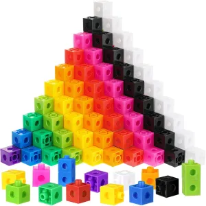 Shappy 600 Pcs Math Cubes Educational Counting Toy Math Manipulatives Connecting Counting Cubes Blocks for Learning Classroom Homeschool Supplies(Classic)