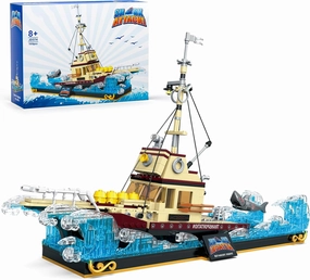 Shark Ship Building Block Set. STEM Toys Collectible Display Model Kit for Boys and Girls Over 6 Years Old, Sea Animal Toys Creative Boat Themed Birthday Christmas New Year's Gifts- (1109 Pieces)