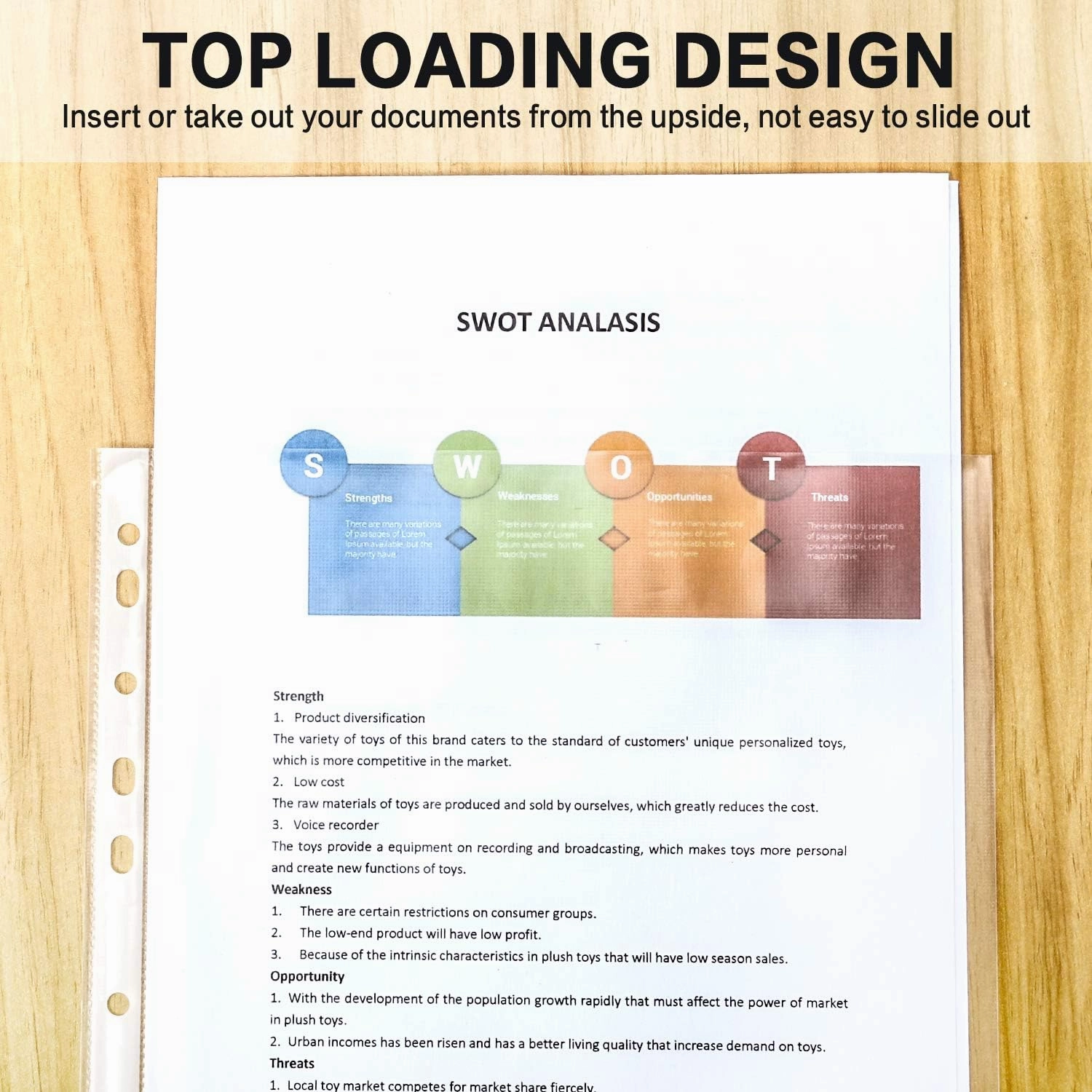 Sheet Protectors, PANDRI 300 Pack Clear Heavy Duty Plastic Page Protectors Sheet Reinforced 11-Hole Fit for 3 Ring Binder Fits Standard 8.5 x 11 Paper, 9.25 x 11.25 Top Loaded, Excluding Acid