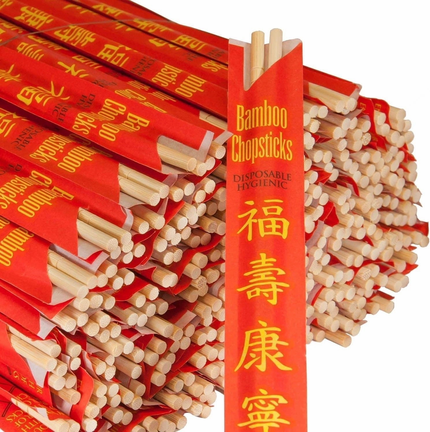 Shop&Save Bag Of 240 Pairs Premium Disposable Bamboo Chopsticks, 9" Sleeved and Separated, UV Treated, Bag of (240)