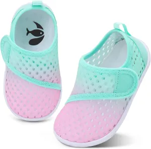 shopUAL Toddler Water Shoes Kids Girls Boys Beach Aqua Socks Skin Barefoot Walking Water Shoes Quick Dry Non-Slip Breathable Swim Pool Surf
