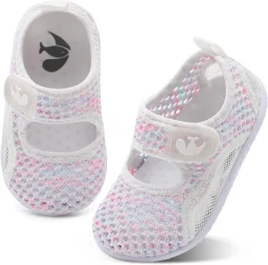 shopUAL Toddler Water Shoes Kids Girls Boys Beach Aqua Socks Skin Barefoot Walking Water Shoes Quick Dry Non-Slip Breathable Swim Pool Surf