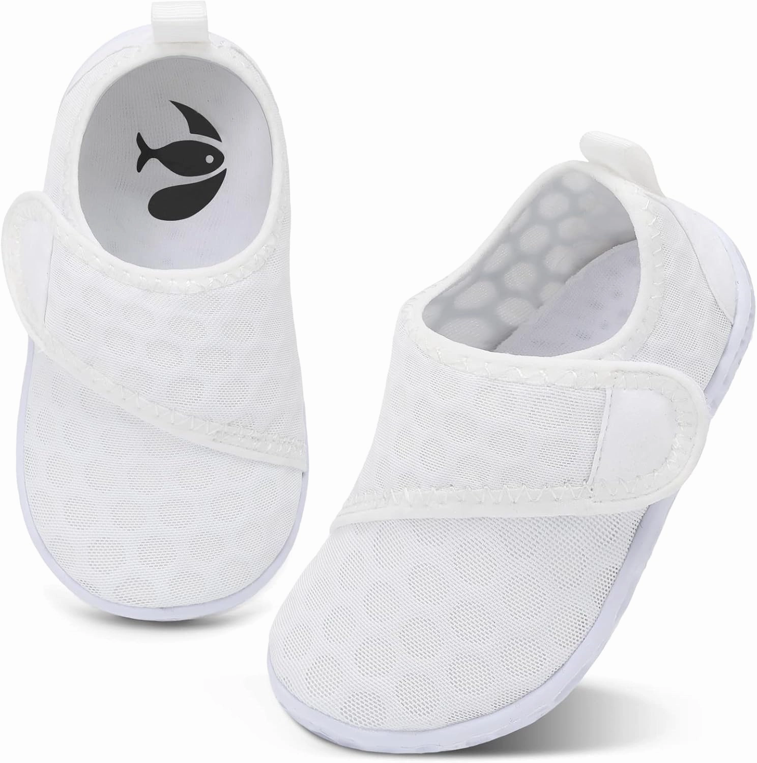 shopUAL Toddler Water Shoes Kids Girls Boys Beach Aqua Socks Skin Barefoot Walking Water Shoes Quick Dry Non-Slip Breathable Swim Pool Surf