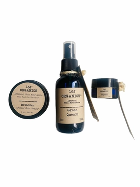 Signature Travel Collection: Green Quench Body Oil, Mo'Butter Dry Skin Treatment, & Lip'Rico Lip Balm - Handcrafted Organic Skincare Essentials for Nourished, Radiant Skin On-the-Go