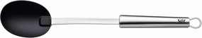 Silit Classic Line Serving Spoon, 33 cm, Polished Stainless Steel, Plastic Ladle, Ideal for Coated Pots, Dishwasher Safe
