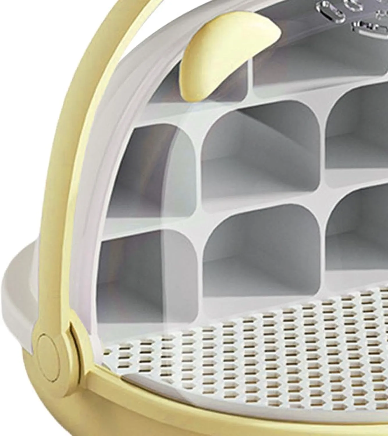 Silkworm Breeding Box Silkworm Transport Container Easy to Observe Portable Observation Cabin Small Animal Breeding Container, Yellow