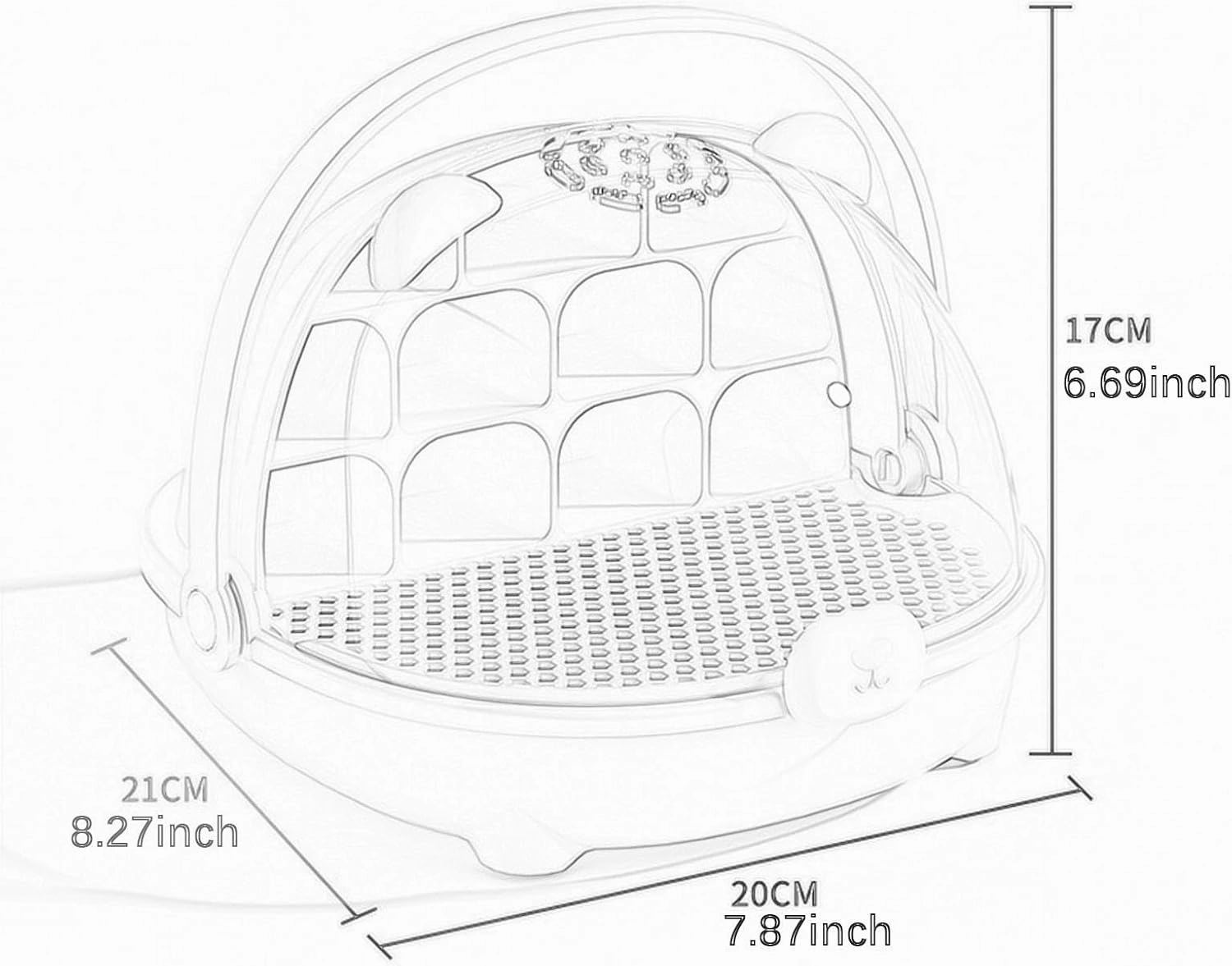 Silkworm Breeding Box Insect Feeding Box Breathable Observation Cabin Silkworm Transport Container Small Animal Breeding Case, Pink