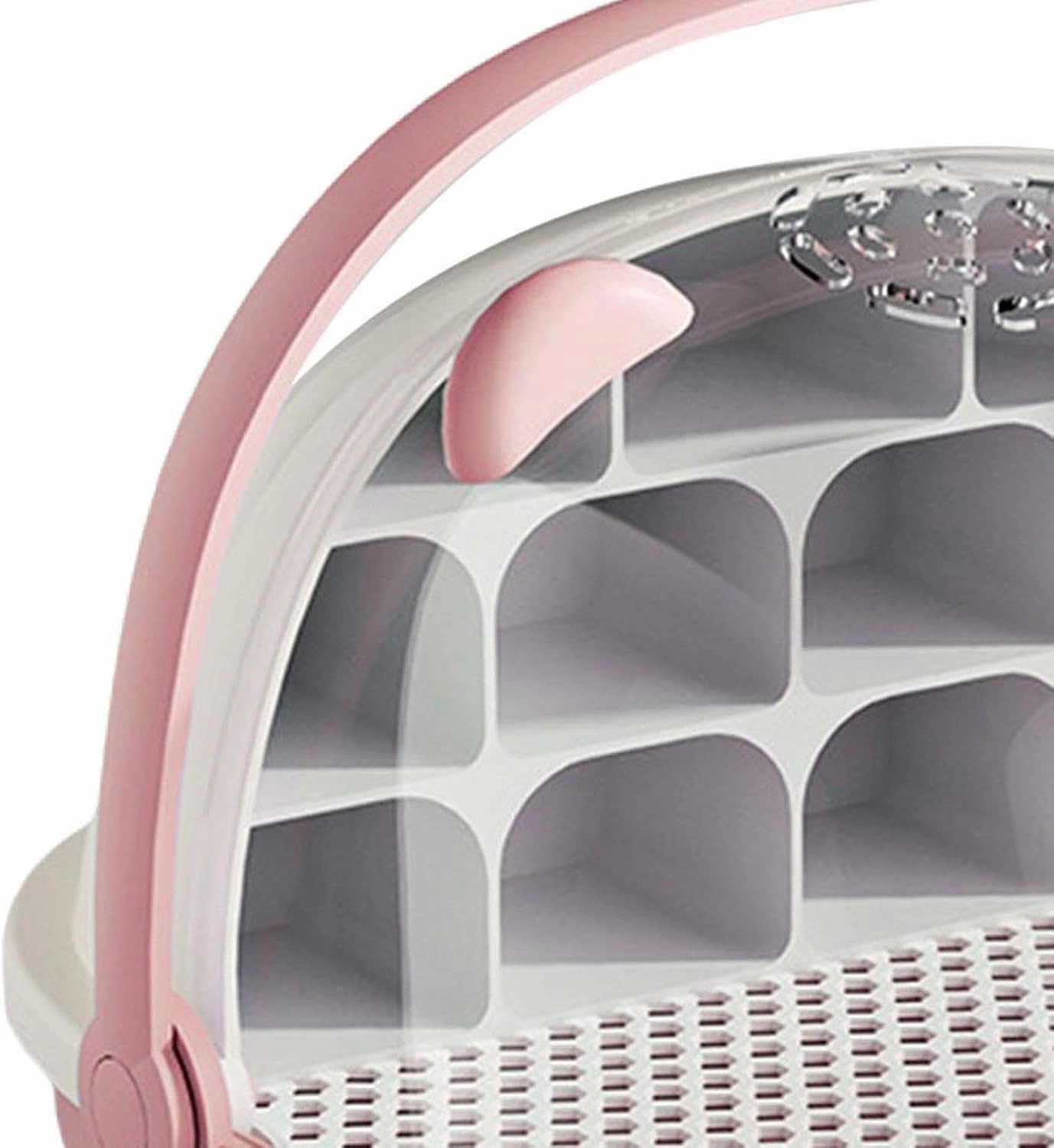 Silkworm Breeding Box Insect Feeding Box Breathable Observation Cabin Silkworm Transport Container Small Animal Breeding Case, Pink