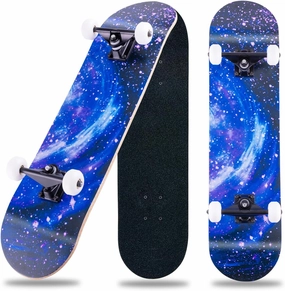 Skateboard,31 x 8 inch Complete Skateboards for Beginners,8 Layer Maple Concave Cruiser Trick Skate Board for Kids,Teens,Adults