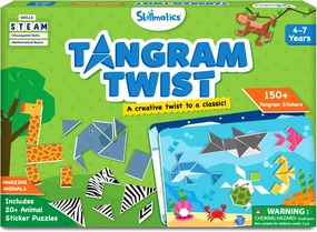 Skillmatics Tangram Sticker Puzzles - Educational Art & Craft Activity with 150  Foam Tangram Stickers, Creative Toys & Games for Boys & Girls Ages 4, 5, 6, 7
