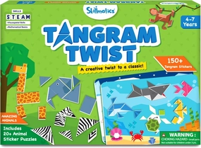 Skillmatics Tangram Sticker Puzzles - Educational Art & Craft Activity with 150  Foam Tangram Stickers, Creative Toys & Games for Boys & Girls Ages 4, 5, 6, 7