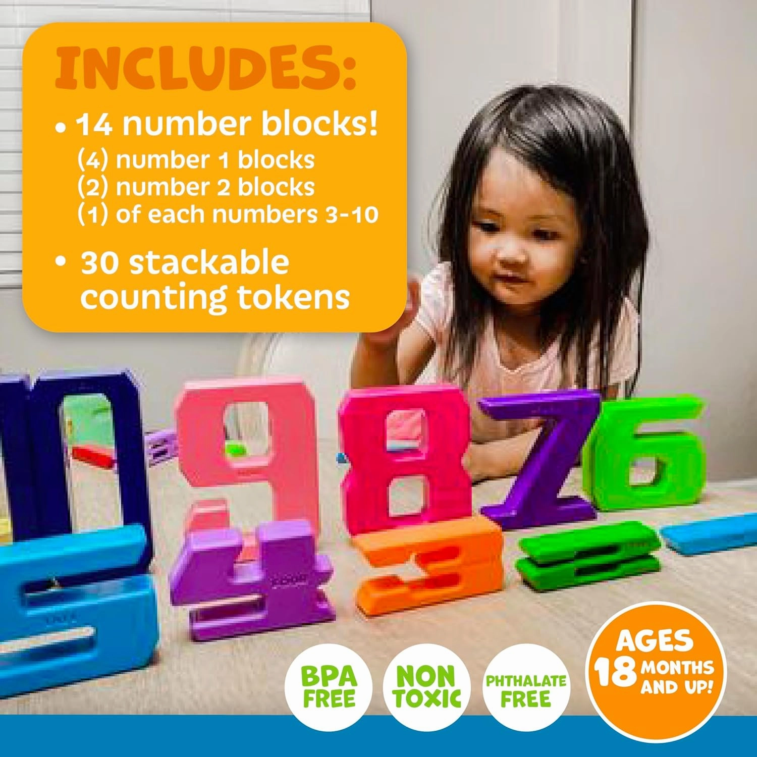 Skoolzy 44 Pc Counting Coins & Learning Set – Montessori Math Development Kit for 18 Months 