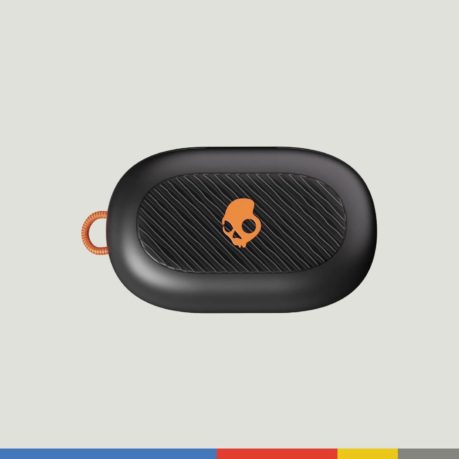 Skullcandy Push Play Active Wireless Earbuds, Bluetooth Headphones, Noise Isolating, 34 Hrs Battery, Secure-Fit Over-Ear Hanger, Sweat Water Resistant, Microphone for iPhone Android - Black/Orange​