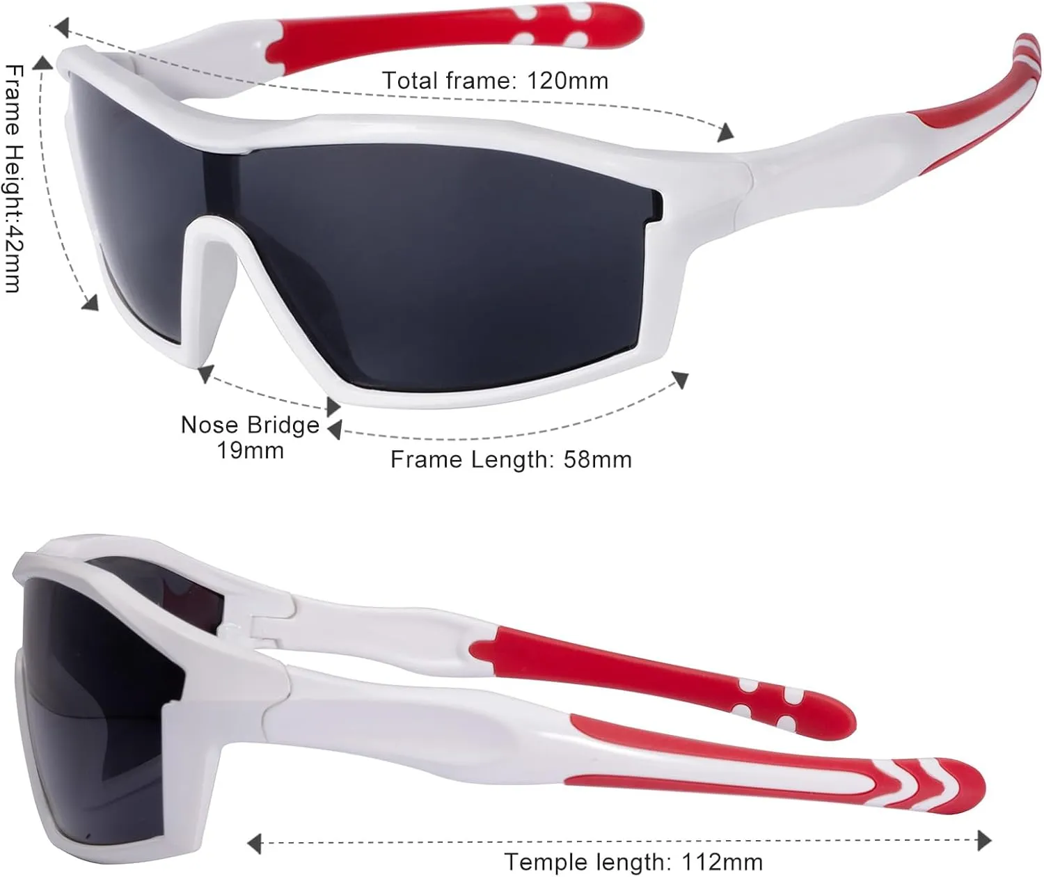 SKYWAY Sports Polarized Sunglasses for Kids Unbreakable Fashion Youth Baseball Shades