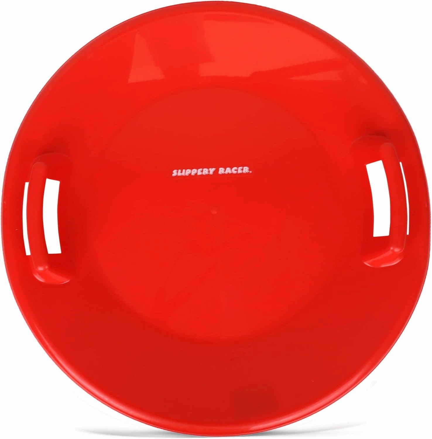 Slippery Racer Heavy-Duty Cold Weather Downhill Pro Adults and Kids Plastic Outdoor Winter Saucer Disc Snow Sleds with Handles.