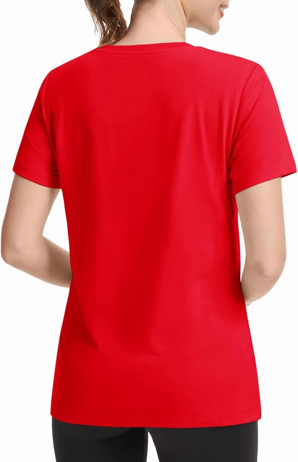 SMENG Short Sleeve Shirts for Women UPF 50  Cotton Crew Neck T Shirt Basic Summer Yoga Running Workout Tops