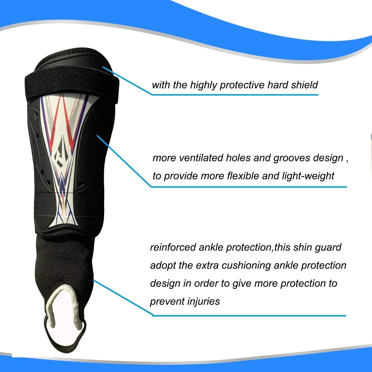 Soccer Football shin Guards with Low-Profile Flexible Super Protection,Great for Youth, Junior