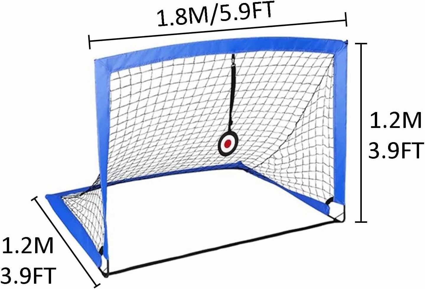 Soccer Goals for Backyard Soccer Net Quick Setup Ultra Portable and Foldable with Handbag for Penalty Kicks, Target Practice & Backyard Games