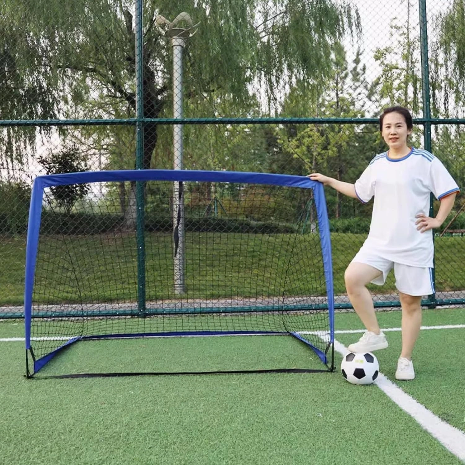 Soccer Goals for Backyard Soccer Net Quick Setup Ultra Portable and Foldable with Handbag for Penalty Kicks, Target Practice & Backyard Games