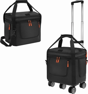 Soft Carrying Bag Compatible with Jackery Explorer 1000 V2, Portable Power Station Storage Case with Wheels and Pull Rods, Generator Cover with Adjustable Shoulder Strap for Outside