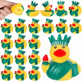 Sotiff 24 Pcs New York Statue of Liberty Yellow Rubber Duck New York City Souvenir Patriotic Rubber Duck for Bath Toy Home Decor