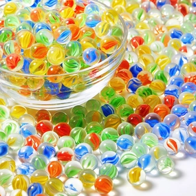 Sotiff 5000 Pcs Colorful Glass 0.55 Inch Marbles Bulk Translucent Beautiful Small Marbles for Summer Kids Marble Games Chinese Checkers DIY Home Decoration, 4 Colors