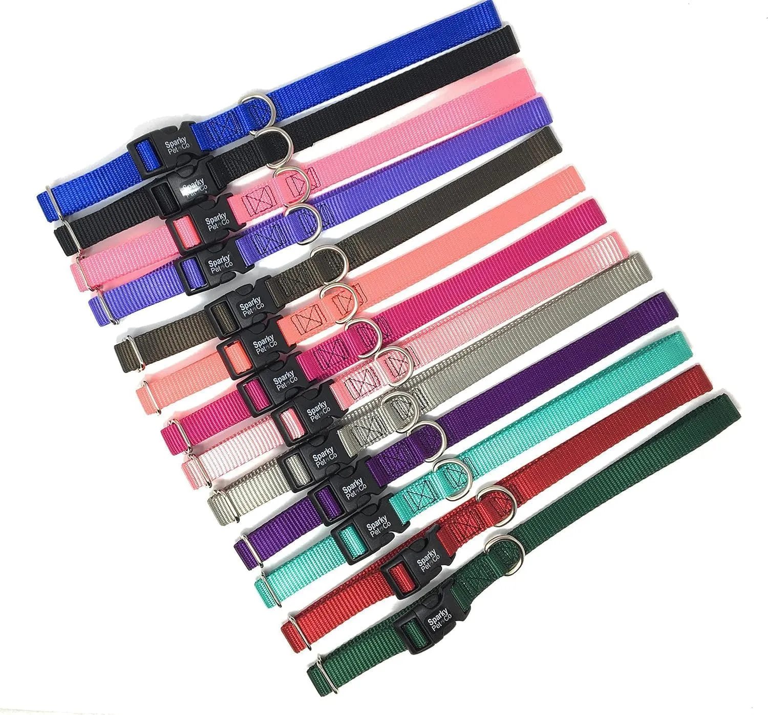 Sparky PetCo Compatible 3/4" Nylon Double Buckle Quick Snap Replacement Strap for Receivers That The Strap Wraps Around E Collar, (Brown)